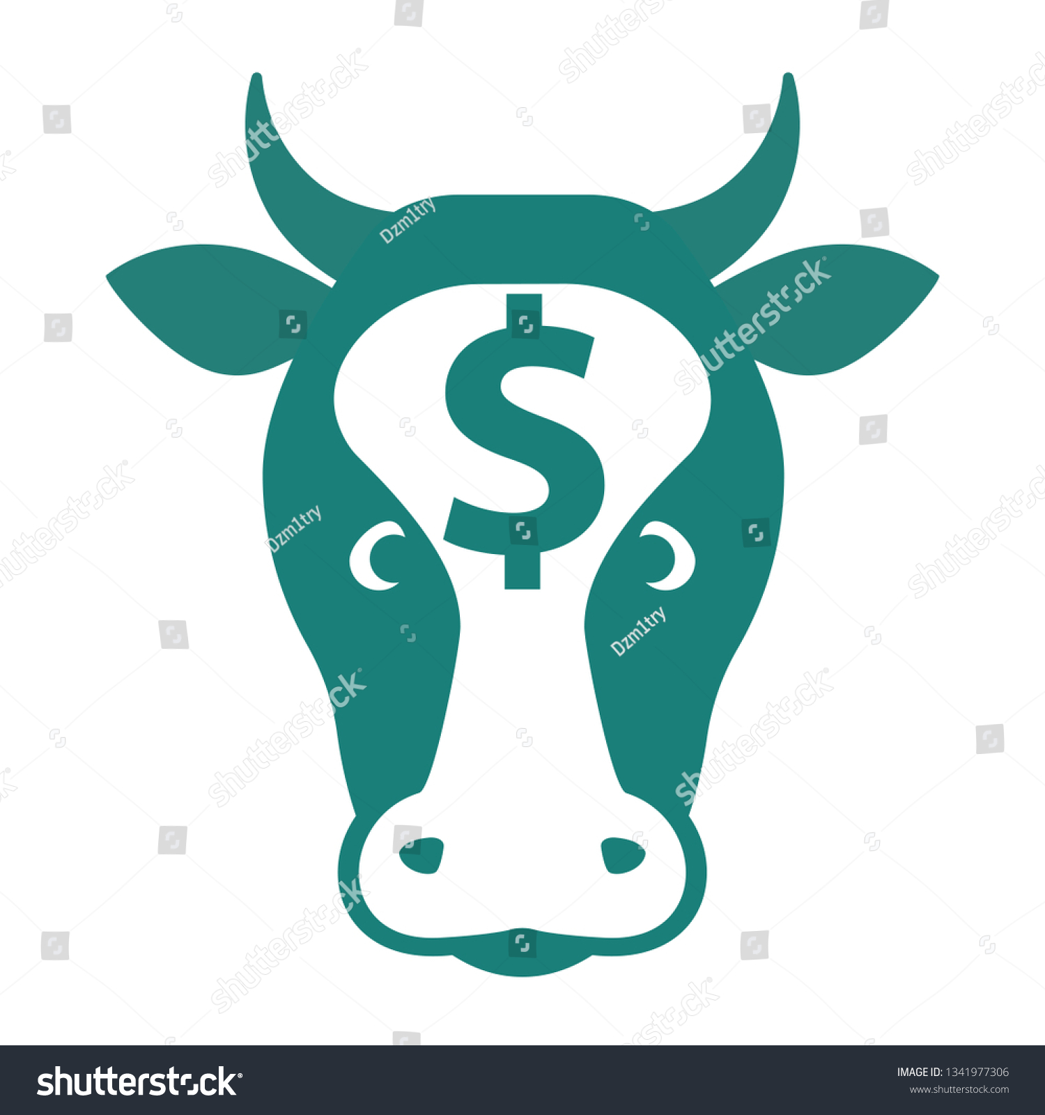 Cash Cow Icon Clipart Image Isolated Stock Vector Royalty Free 1341977306