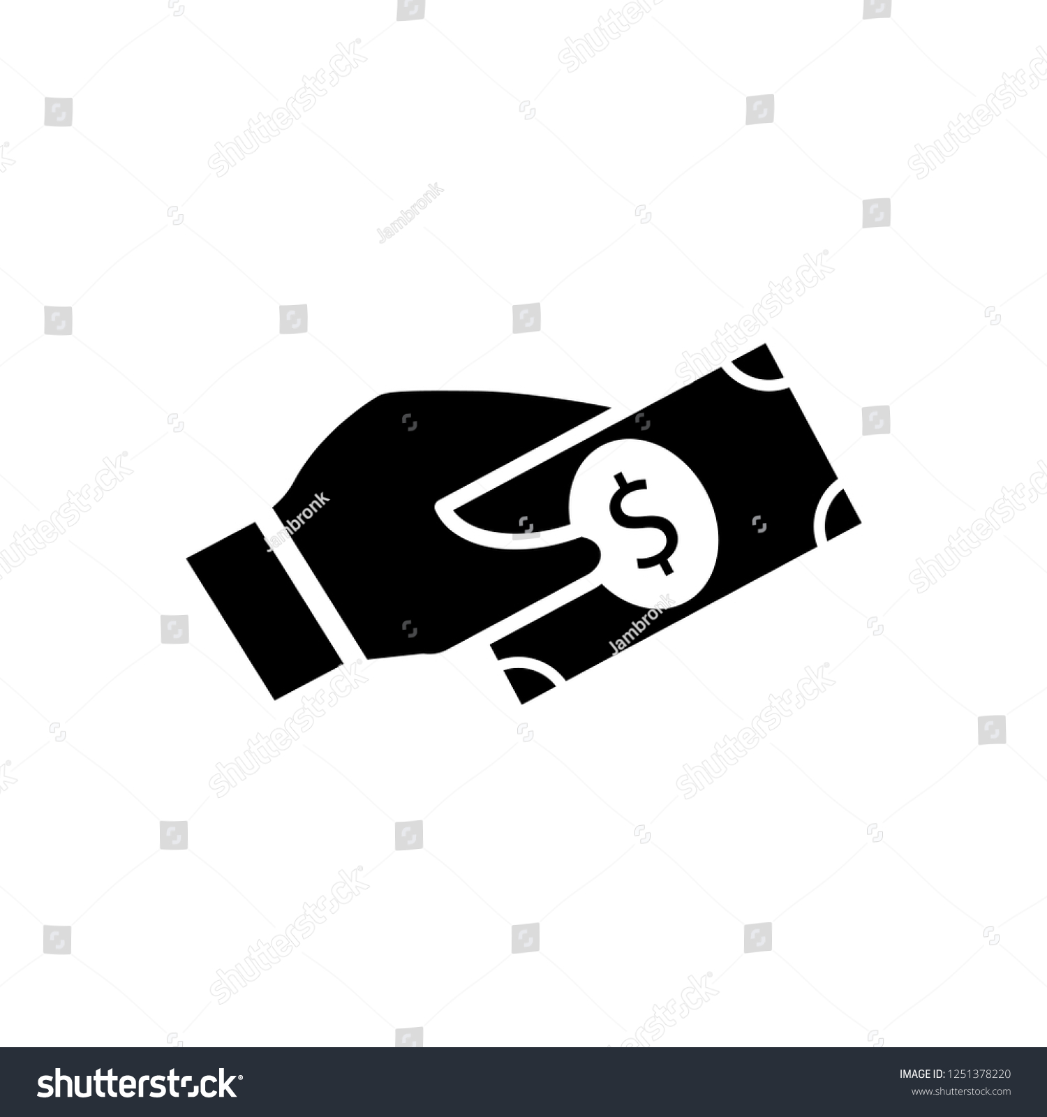 Cash Hand Icon Pay Symbol Logo Stock Vector (Royalty Free) 1251378220 ...