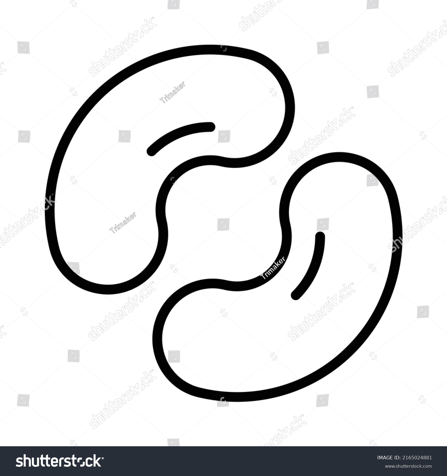 Cashew Icon Line Art Style Design Stock Vector (Royalty Free ...