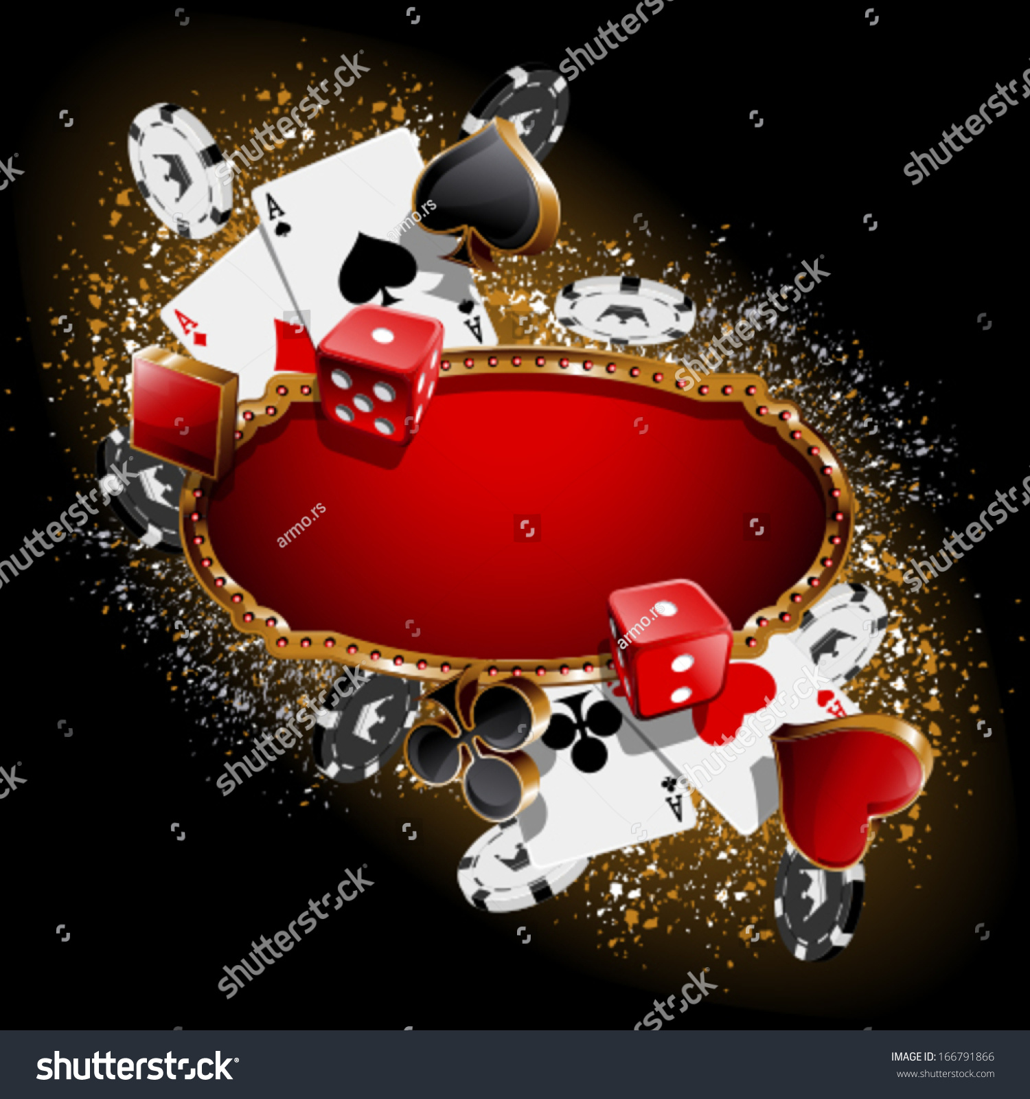 Casino Background Stock Vector Illustration 166791866 : Shutterstock