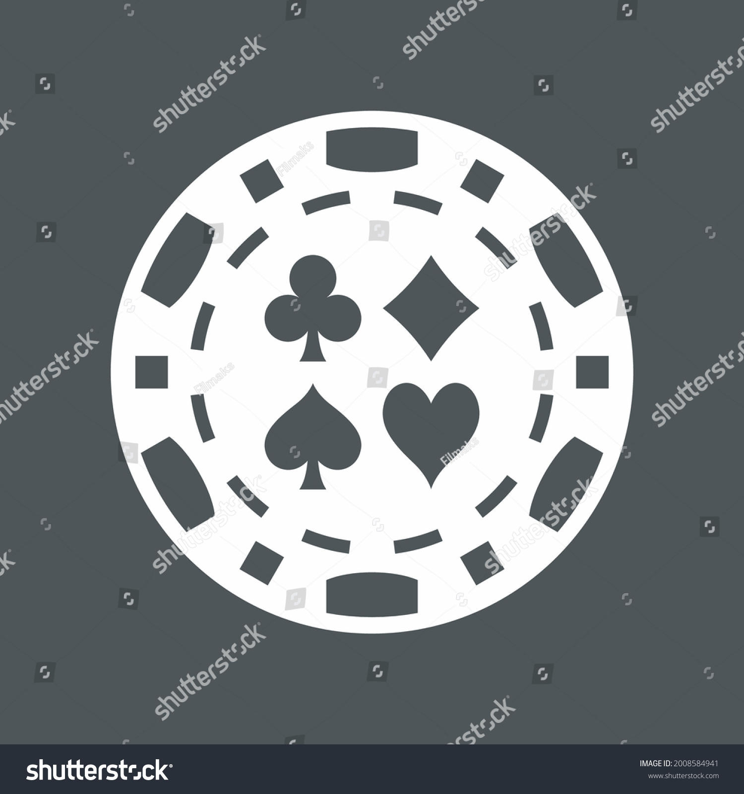 SVG of Casino chip game poker quality vector illustration cut svg