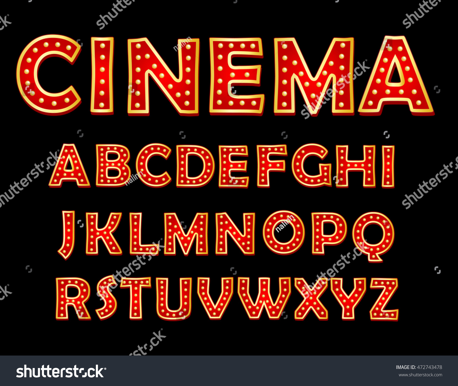 Casino Broadway Signs Style Light Bulb Stock Vector 472743478 ...