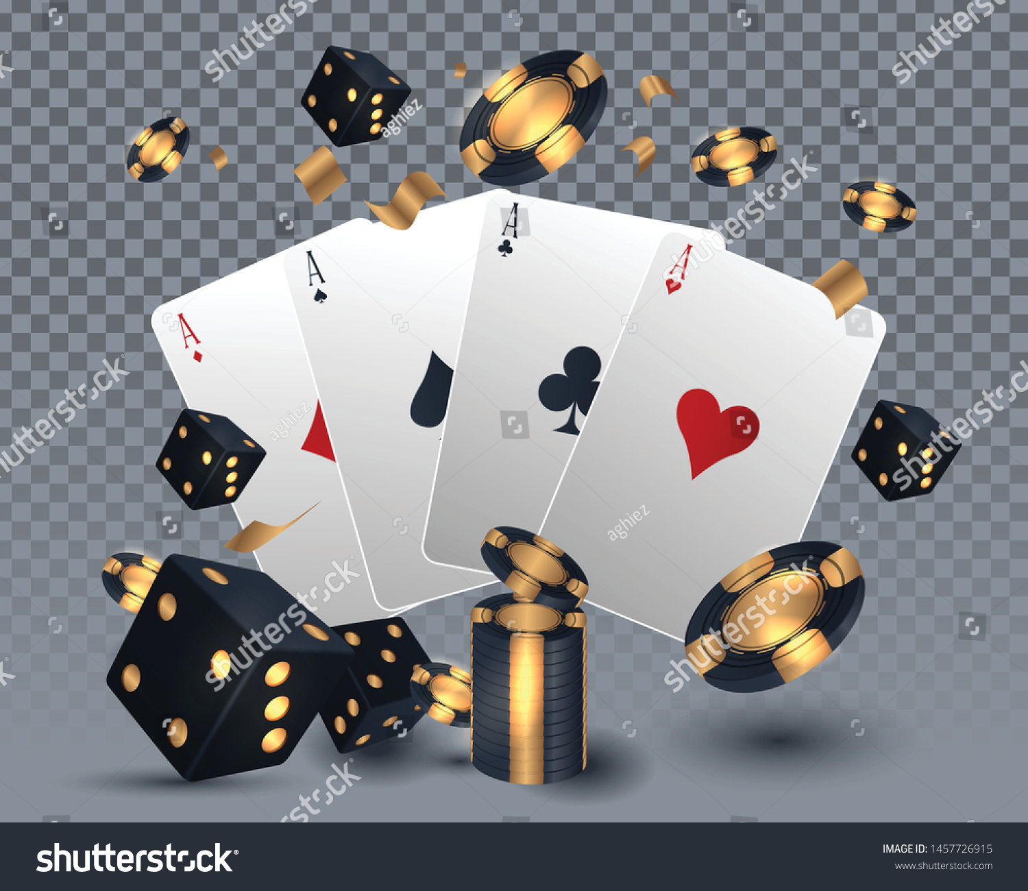 Casino Poker Card Design 3d Vector Stock Vector (Royalty Free) 1457726915