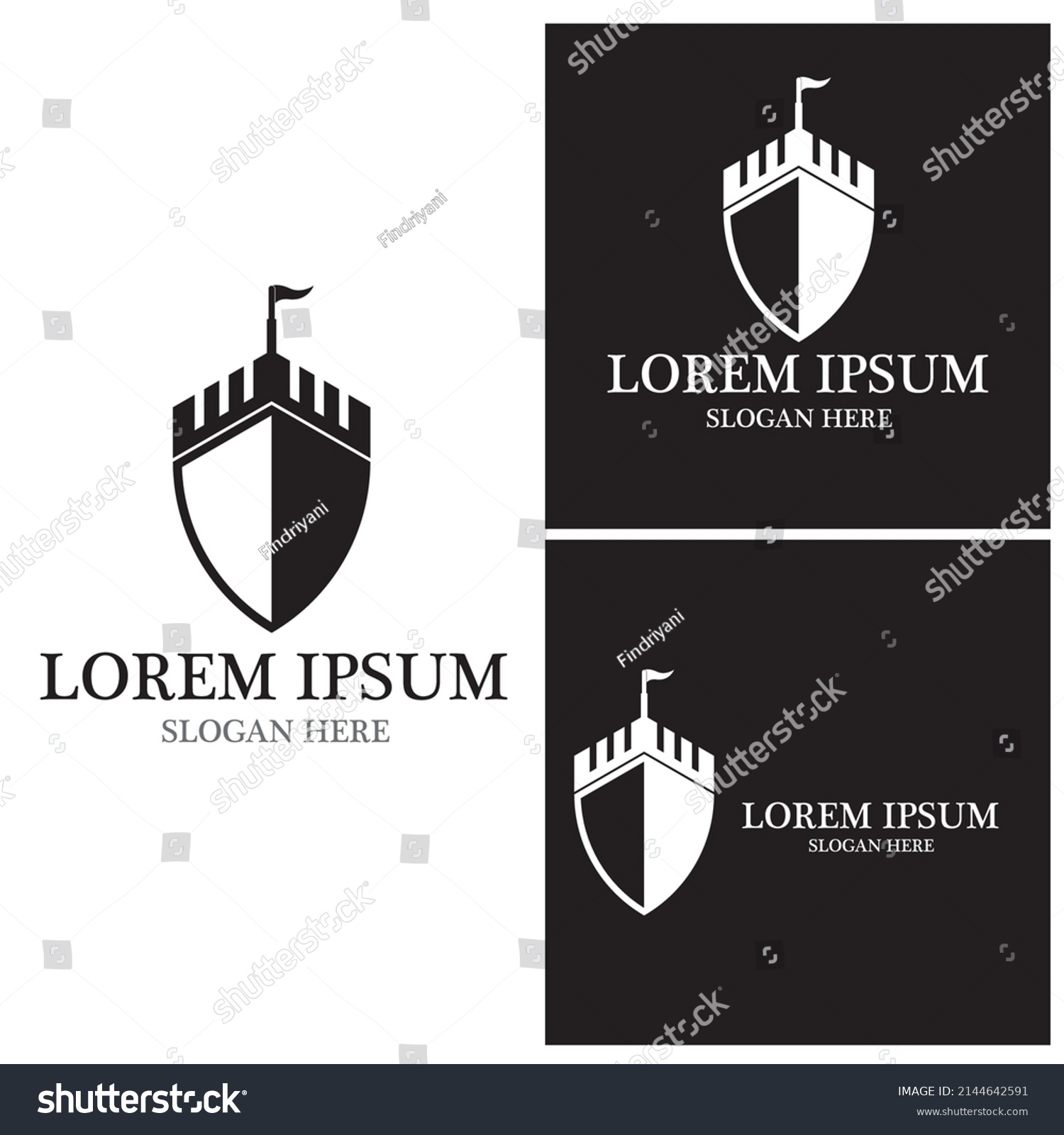 Castle Icon Symbol Vector Template Stock Vector (Royalty Free ...