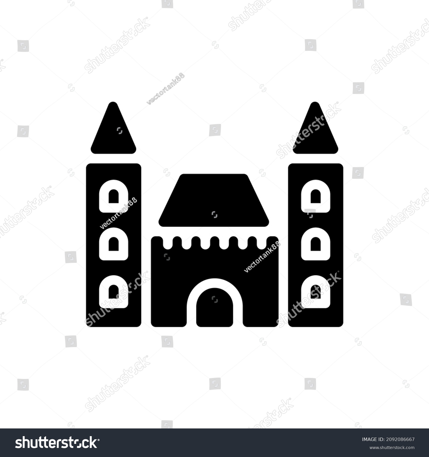 SVG of CASTLE icon in vector. Logotype svg