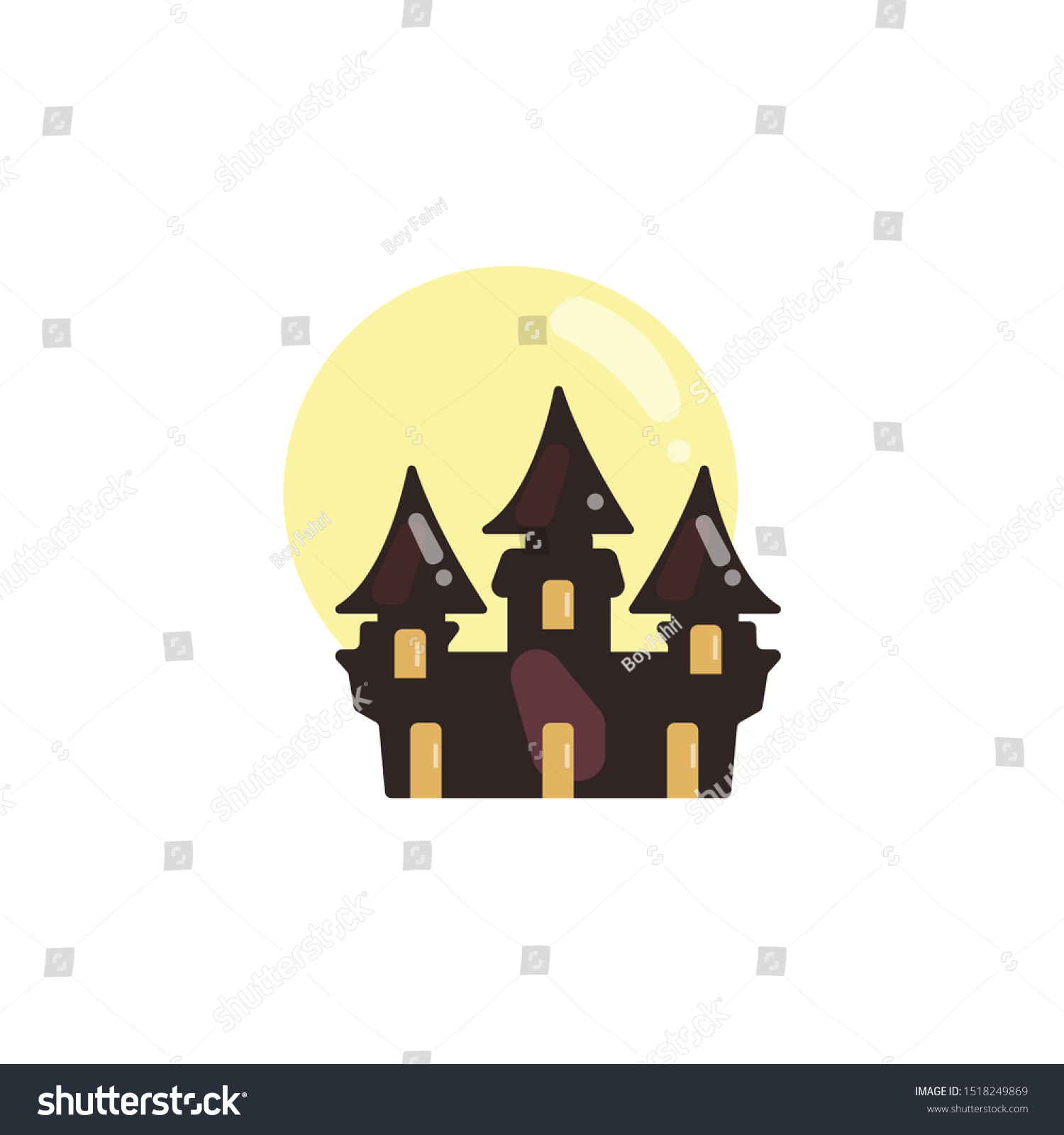 SVG of castle icon vector cartoon helloween svg