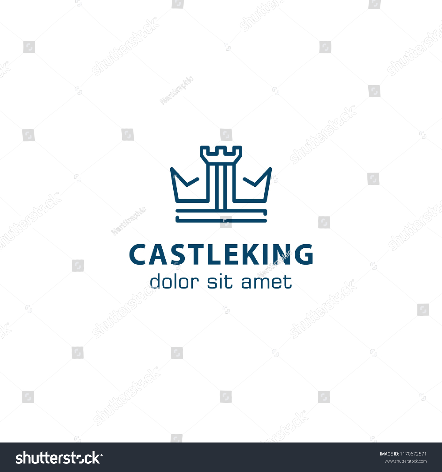 Castle King Logo Icon Template Stock Vector (Royalty Free) 1170672571