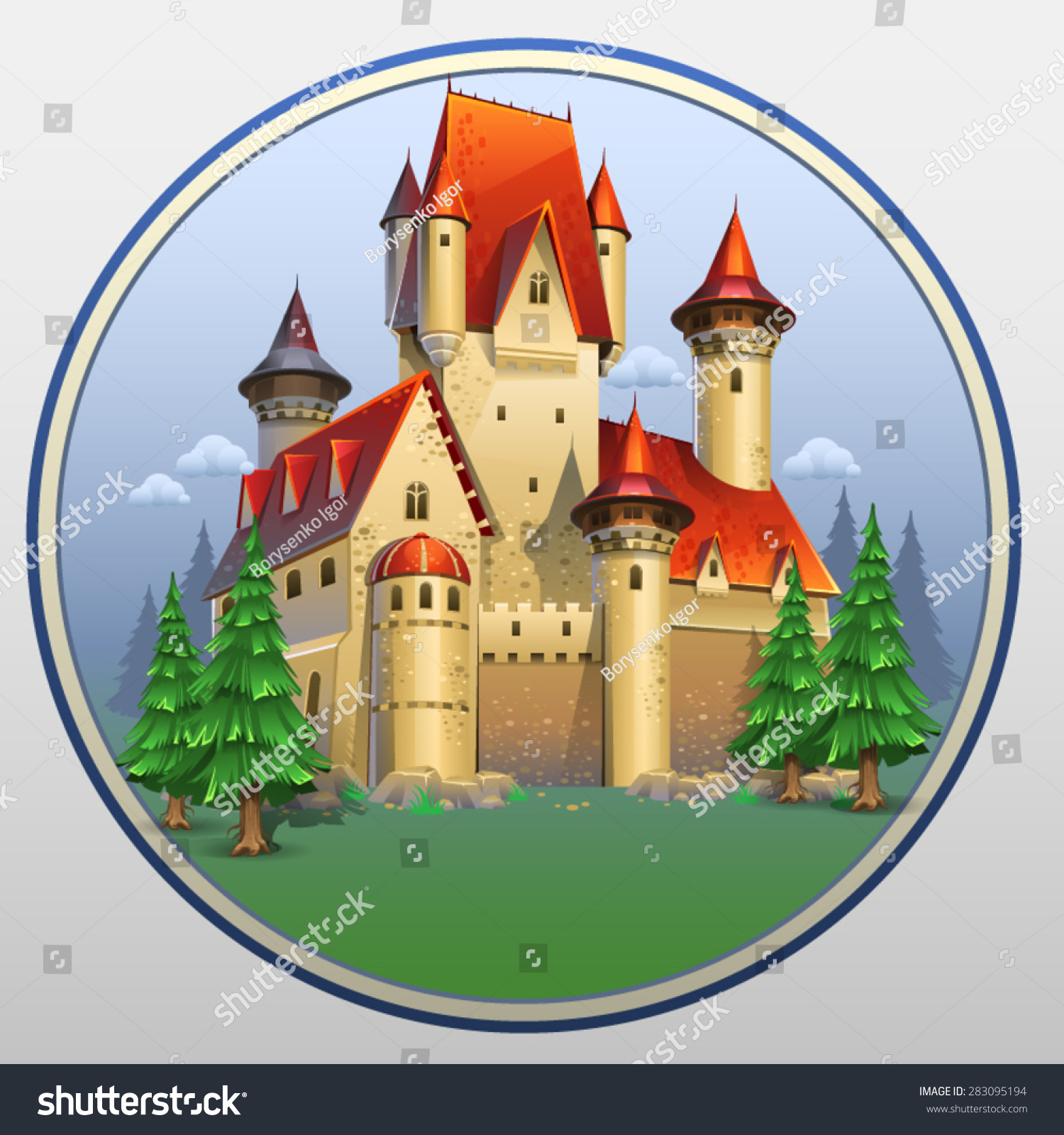 Castle Label Stock Vector (Royalty Free) 283095194 | Shutterstock