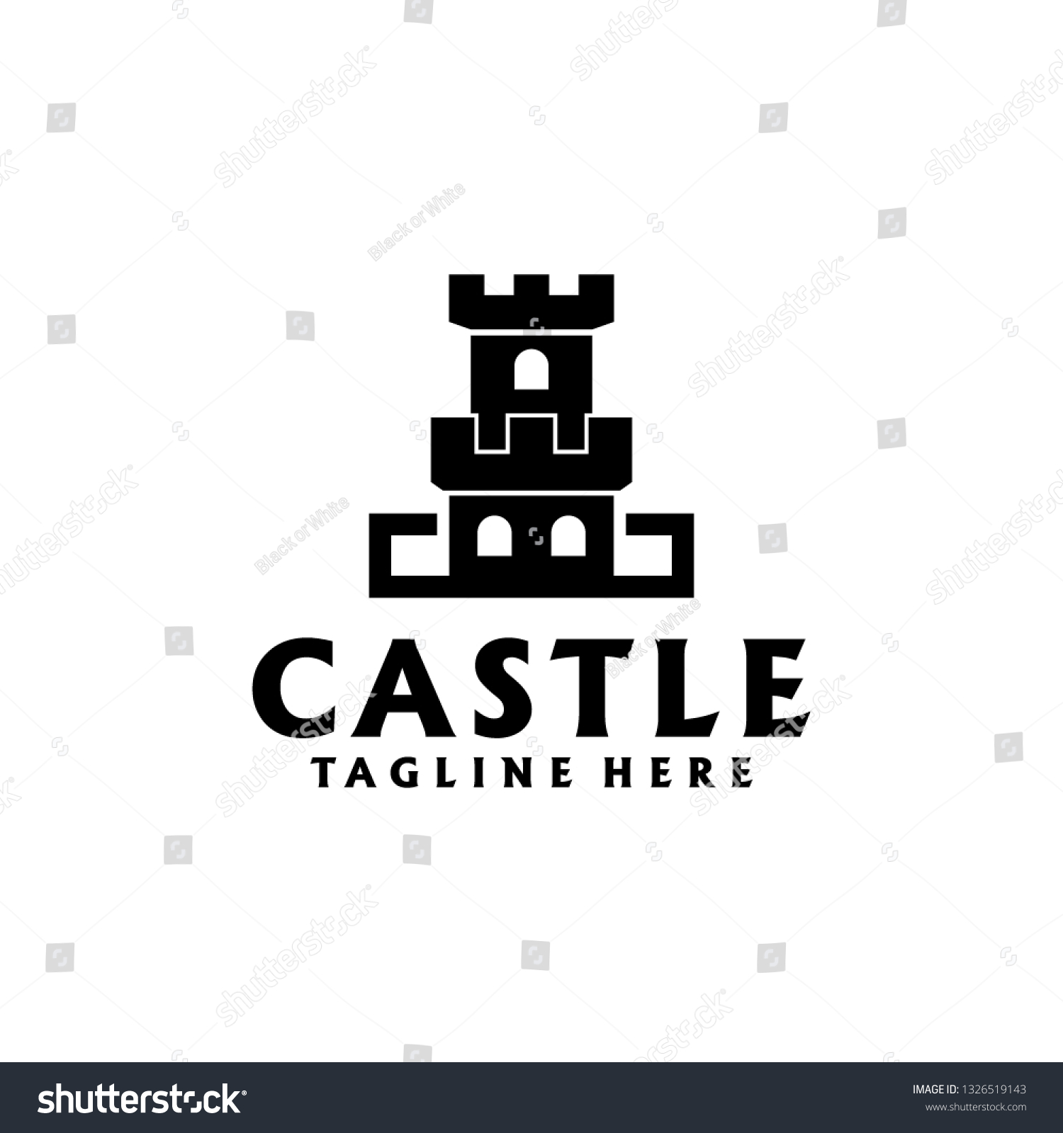 Castle Logo Design Stock Vector (Royalty Free) 1326519143 | Shutterstock