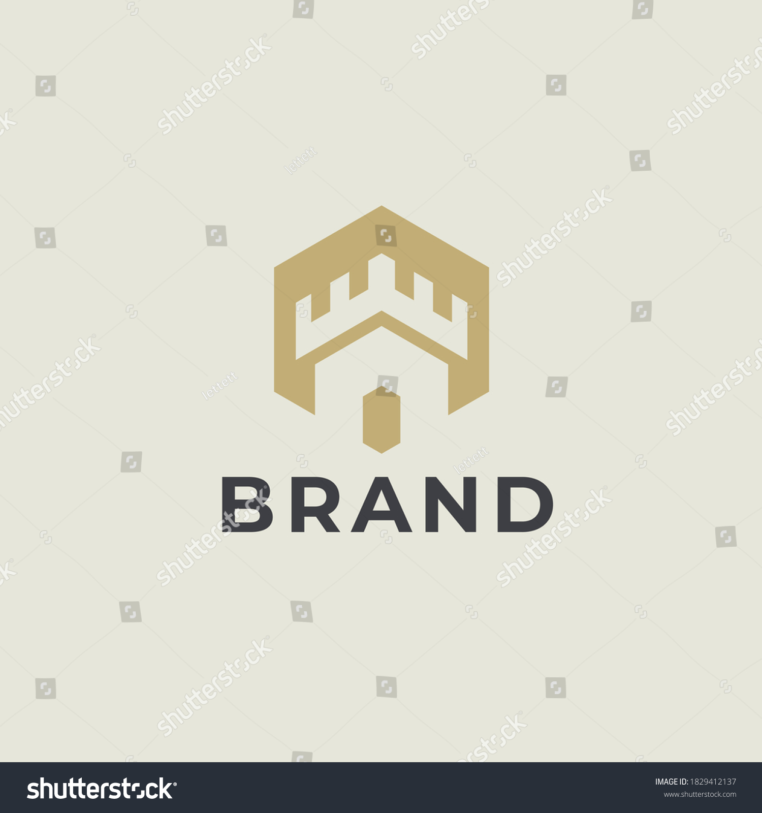 SVG of Castle logo. Tower, fortress, bastion icon. Real estate, protection, building, security, guard, architecture business logo design template. Vector illustration. svg