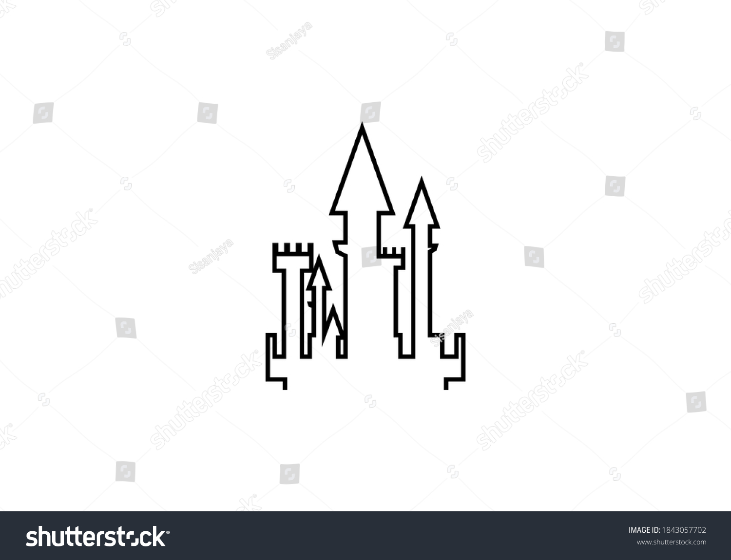 SVG of castle logo vector design icon svg