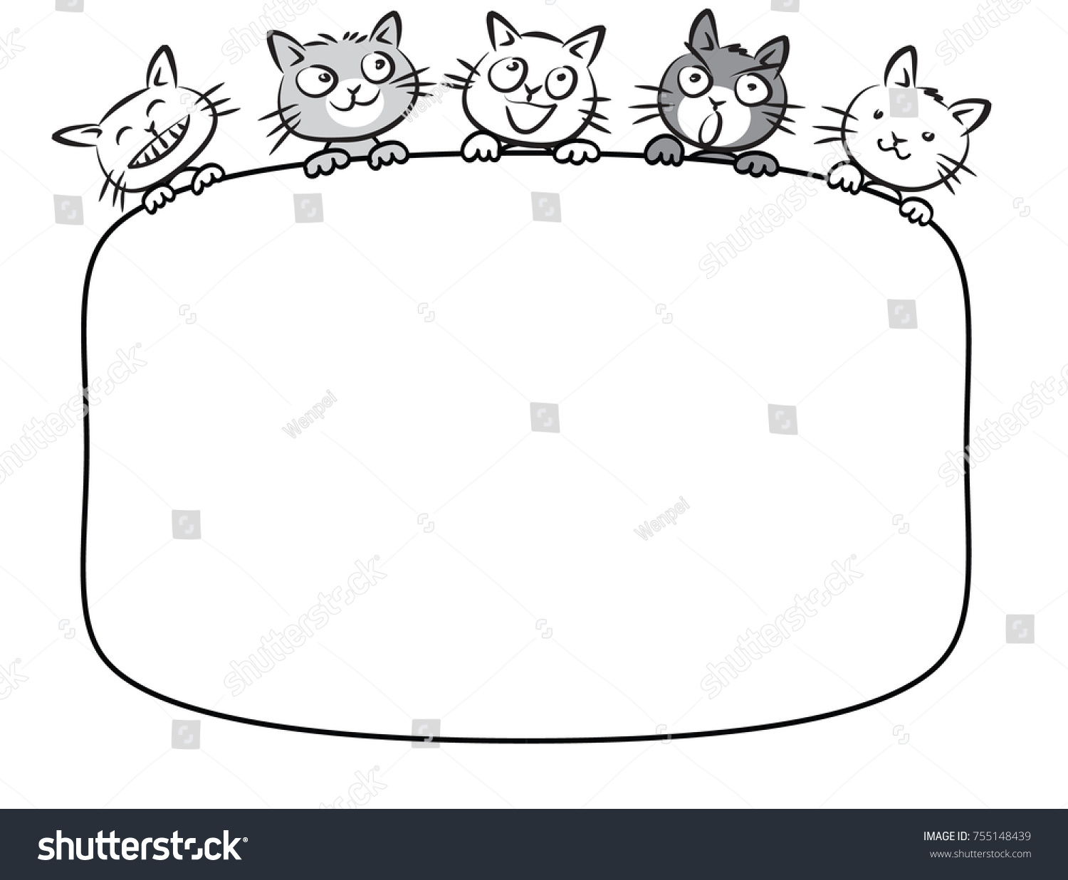 Cat Background Design Vector Stock Vector (Royalty Free) 755148439