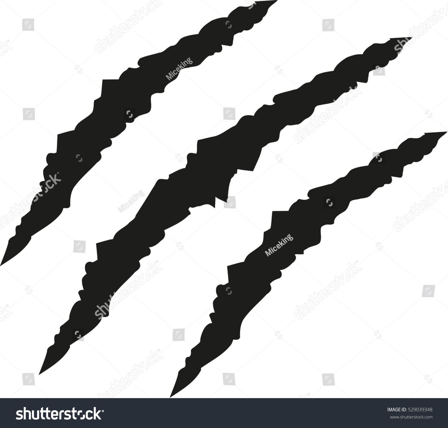 Cat Claws Scratches Stock Vector Illustration 529039348 : Shutterstock