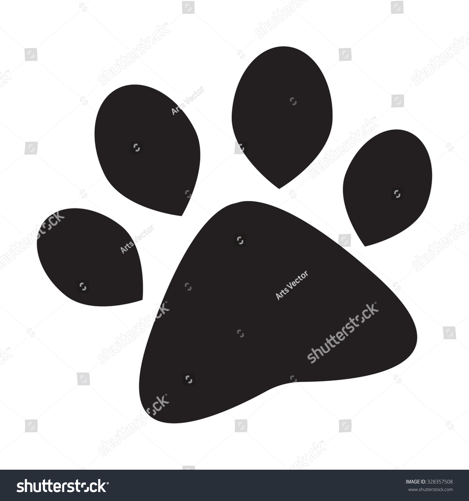 Cat Dog Paw Print Stock Vector (Royalty Free) 328357508 | Shutterstock