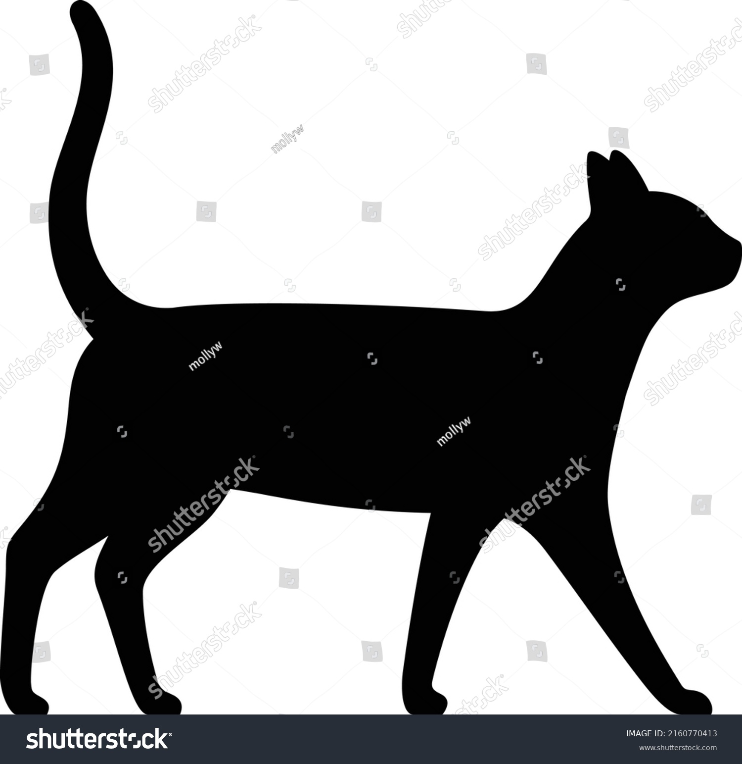 Cat Farm Animal Black Icon Vector Stock Vector (Royalty Free ...