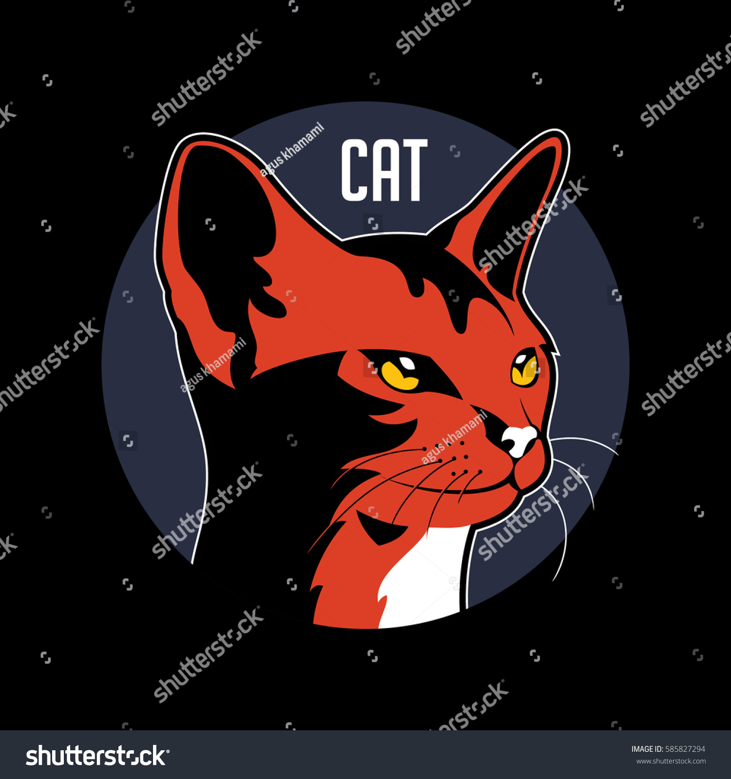 Cat Mascot Logo Stock Vector (Royalty Free) 585827294 | Shutterstock