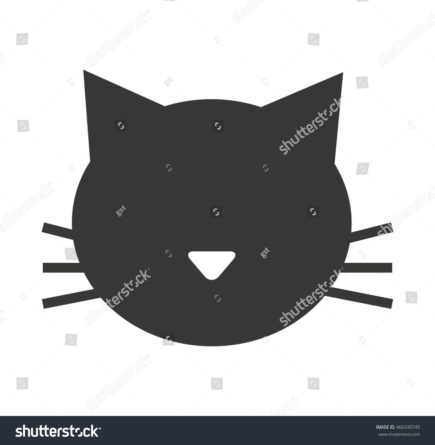 62,029 Cat face silhouette Stock Illustrations, Images & Vectors ...