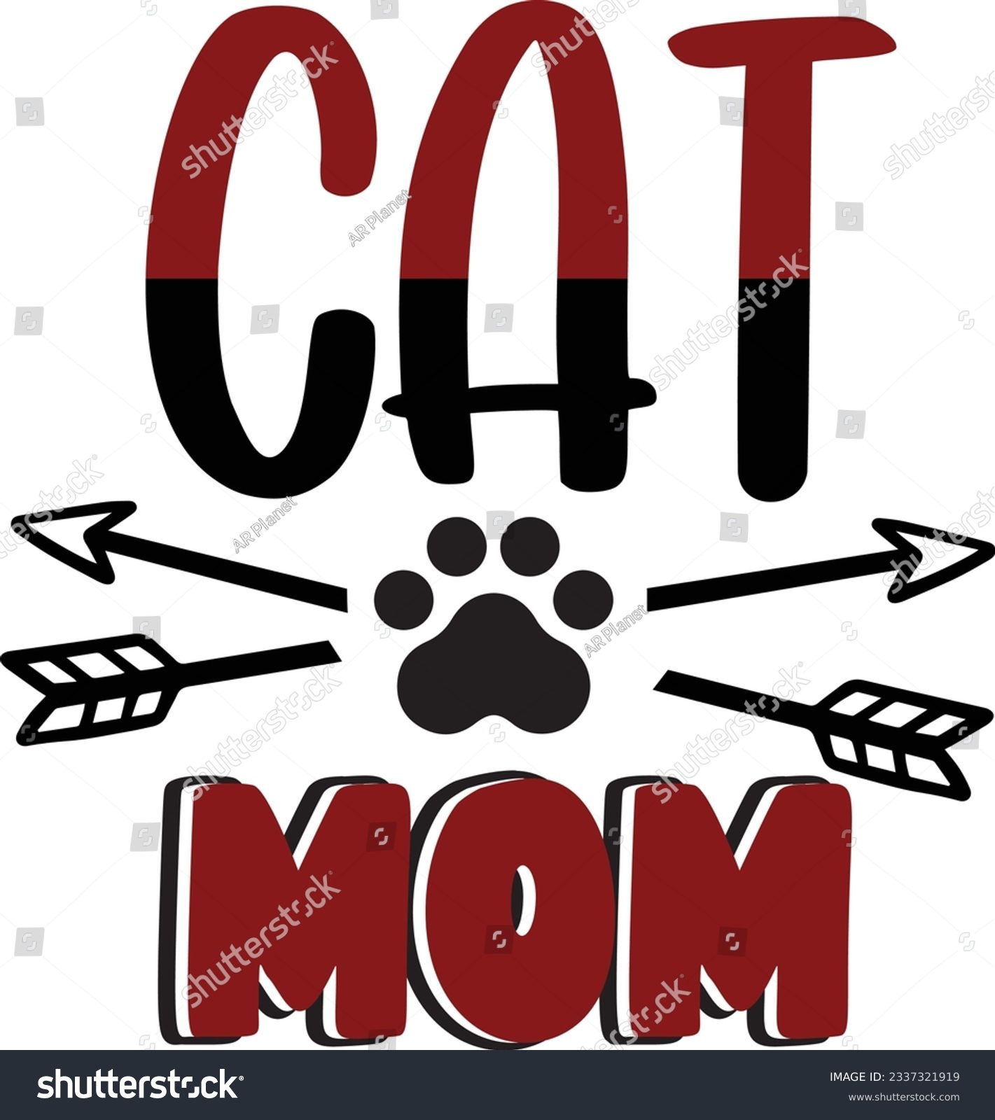 SVG of Cat Mom Cat SVG T-shirt Design svg