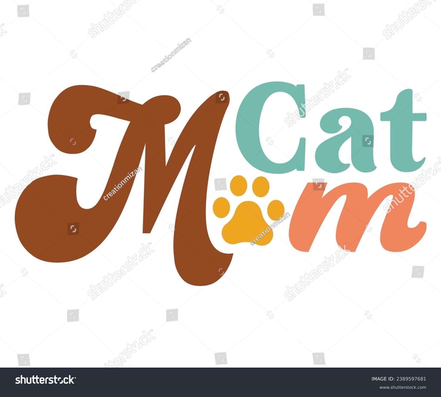 SVG of Cat Mom Svg,Mom Life,Mother's Day,Stacked Mama,Boho Mama,Mom Era,wavy stacked letters,Retro, Groovy,Girl Mom,Football Mom,Cool Mom,Cat Mom
 svg