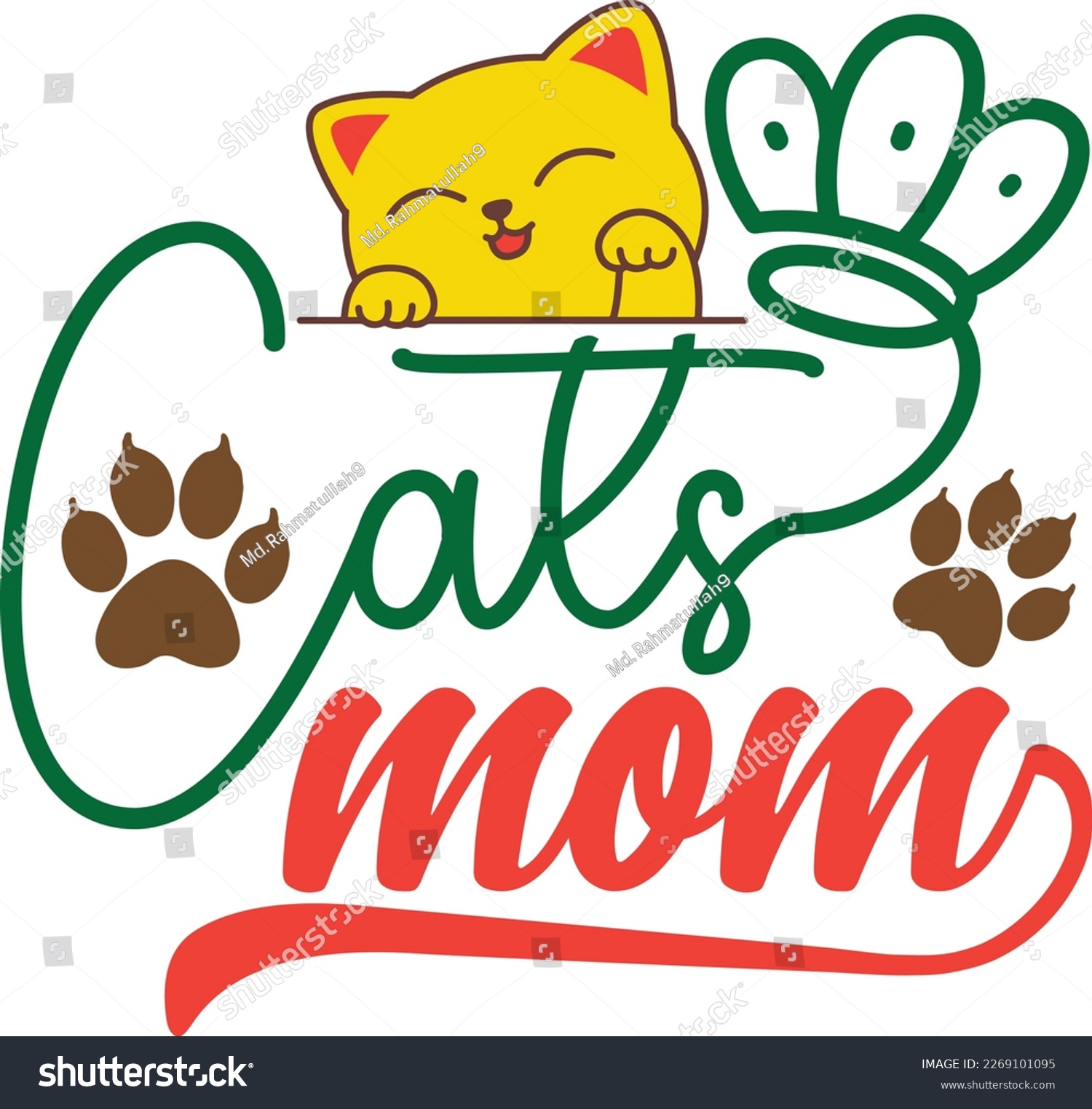 SVG of Cat mom svg vector design svg