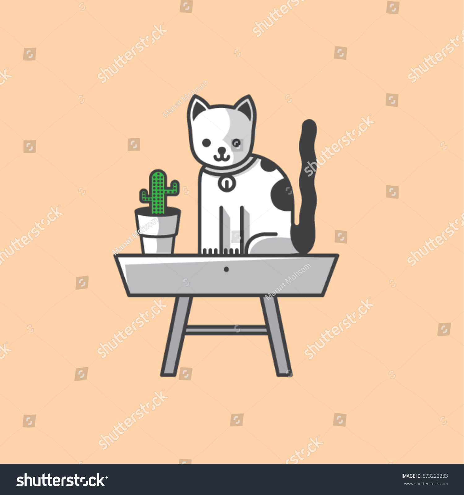 cat on table