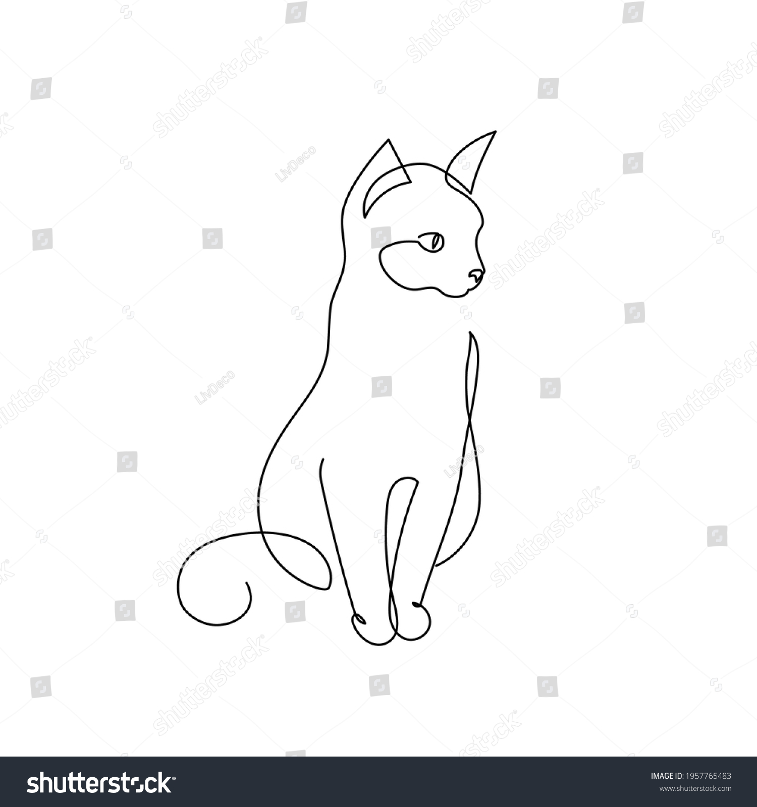 173,633 Cat line illustration Images, Stock Photos & Vectors | Shutterstock