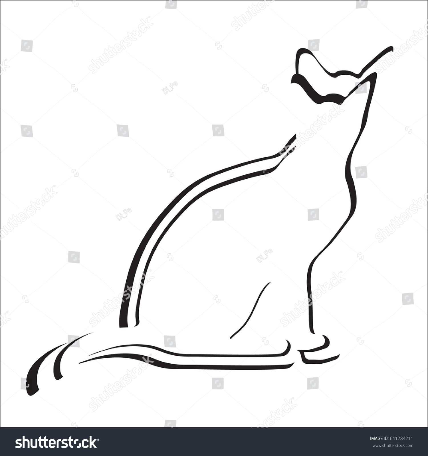 Cat Silhouette Stock Vector Royalty Free 641784211