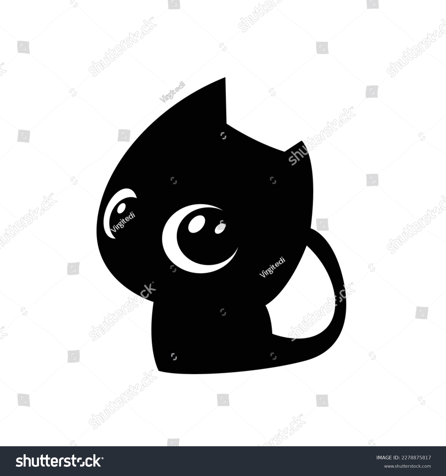 SVG of Cat silhouette drawing illustration icon svg