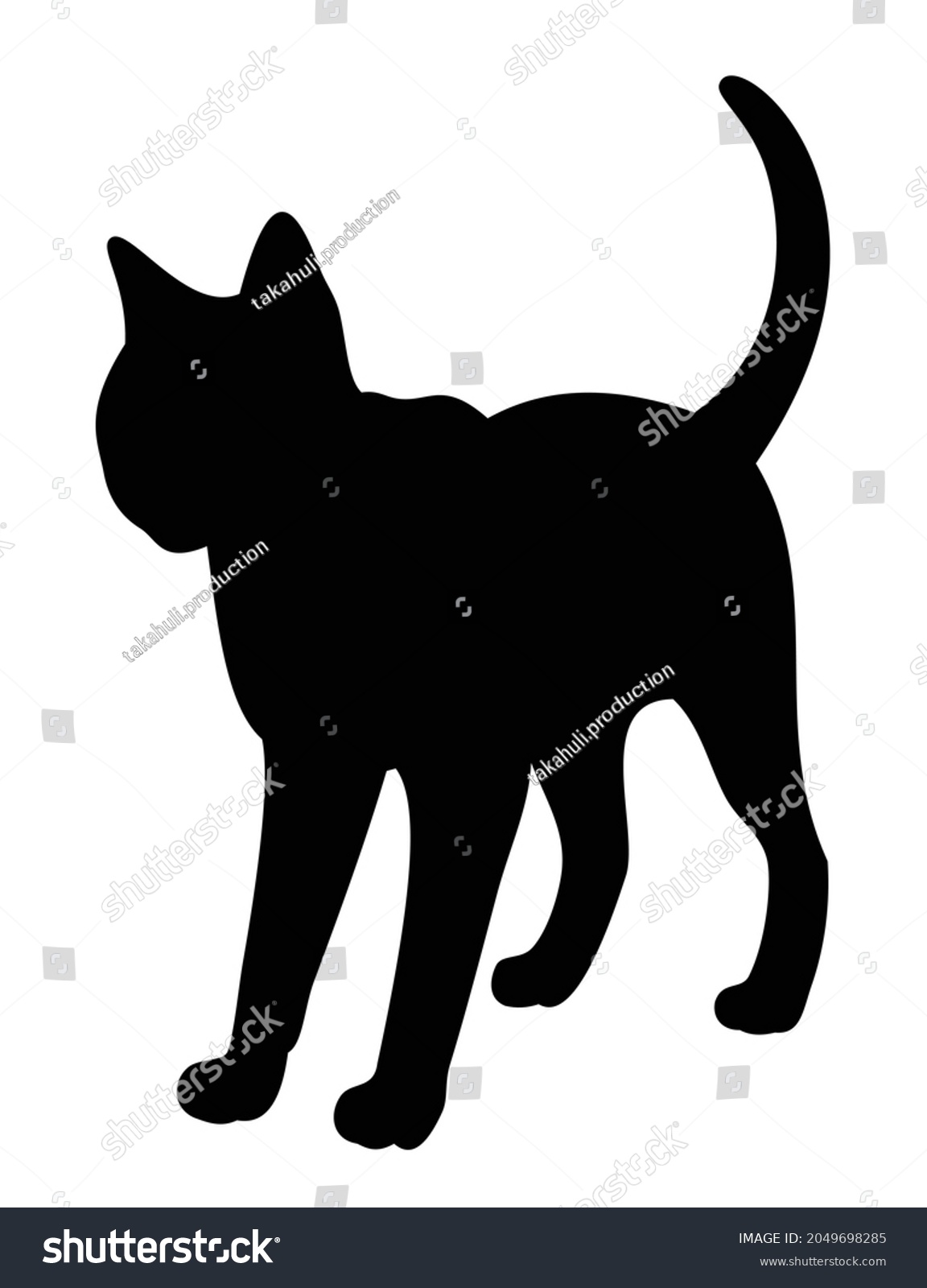 Cat Silhouette Vector Isolated Icon Logo Stock Vector (Royalty Free ...