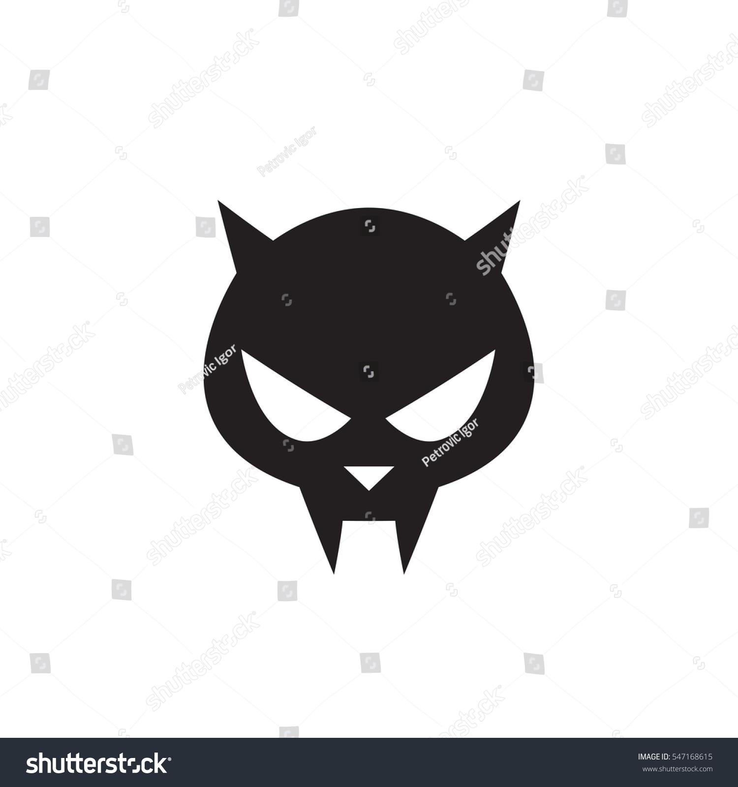 Cat Skull Symbol Vector Illustration Stock Vector (Royalty Free) 547168615