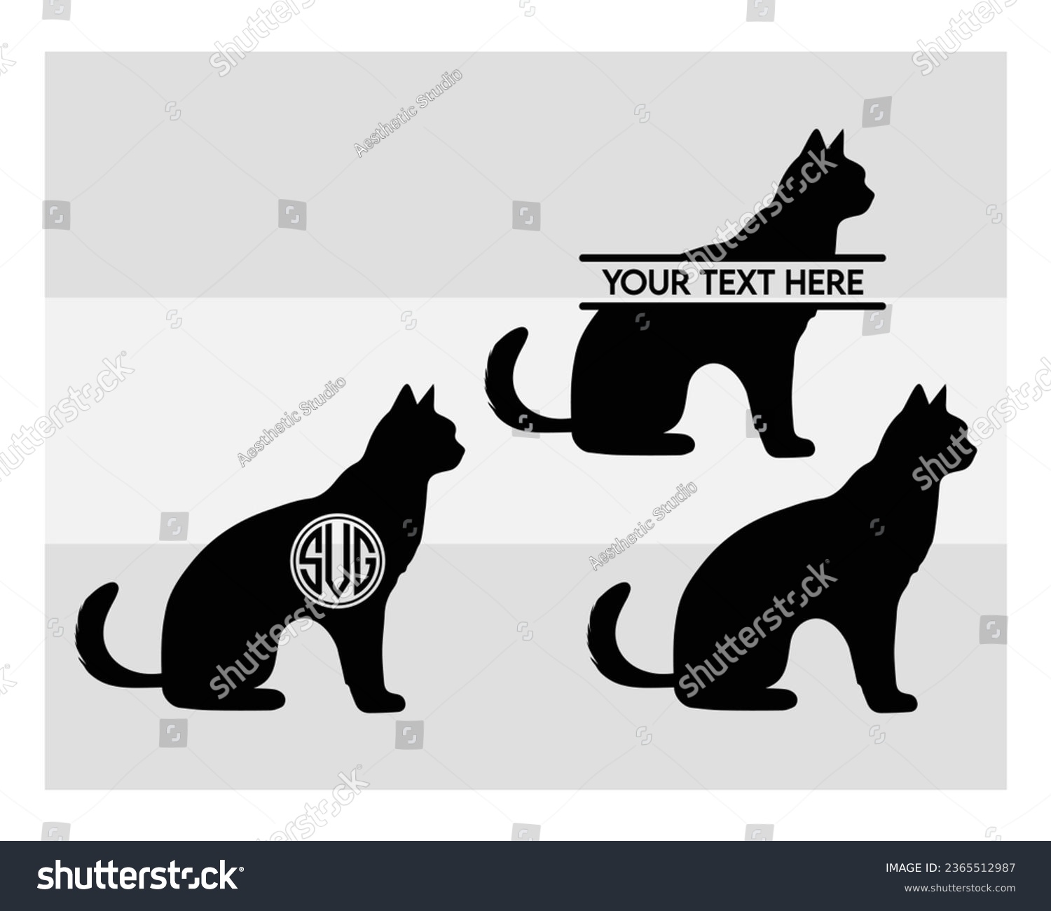 SVG of Cat Svg, Cats, Baby Elephant Baby, Cats Silhouette, Cats Funny, cat bunny, Cute, Cats Black, Animal Svg, Animal Silhouette svg