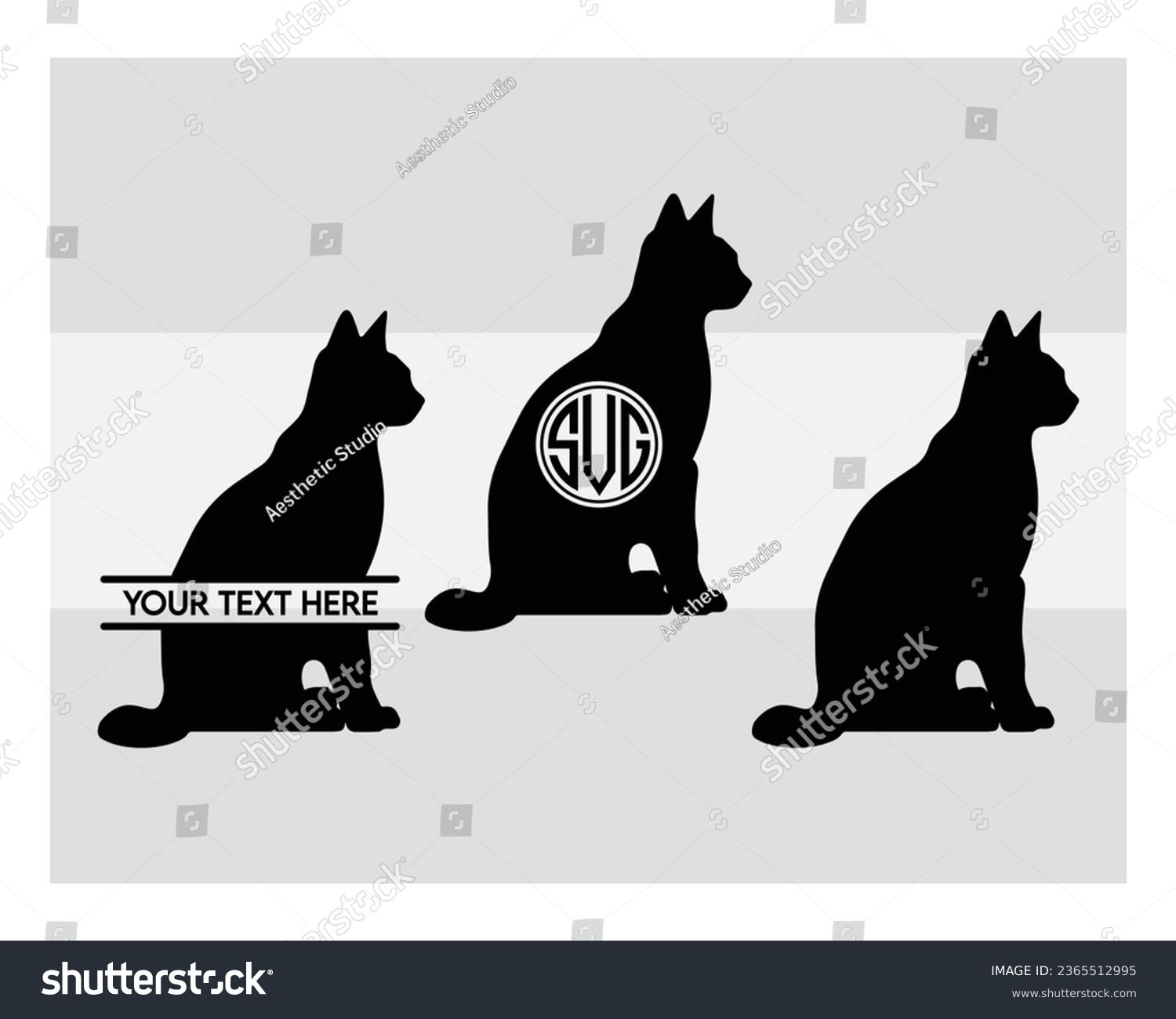SVG of Cat Svg, Cats, Baby Elephant Baby, Cats Silhouette, Cats Funny, cat bunny, Cute, Cats Black, Animal Svg, Animal Silhouette svg
