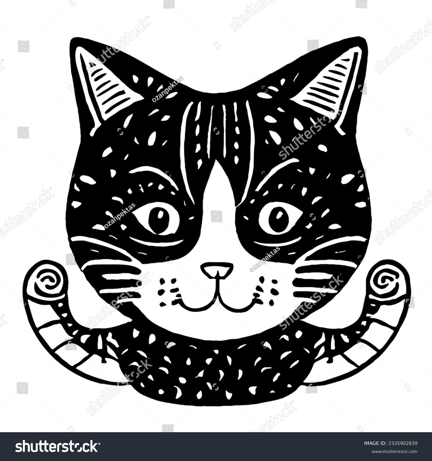 recommend clip art: Cat Vector in Minimal Line Art