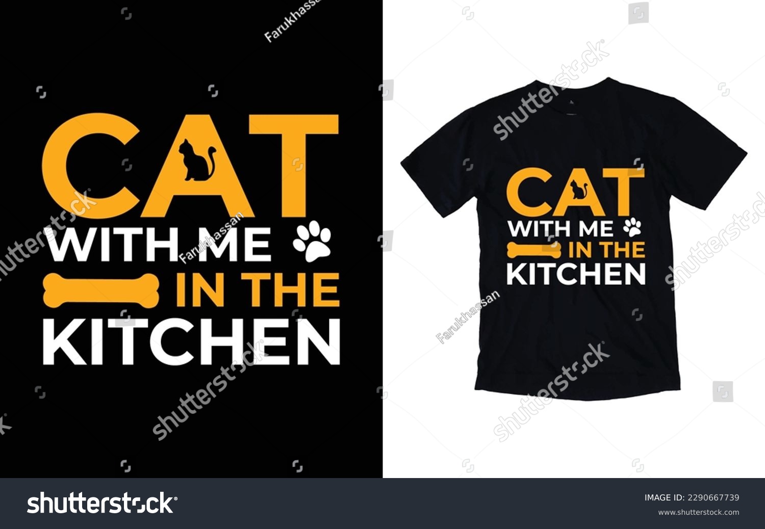 SVG of Cat with me in the kitchen typography t-shirt design, Cat t-shirt design, Pet t-shirt design svg