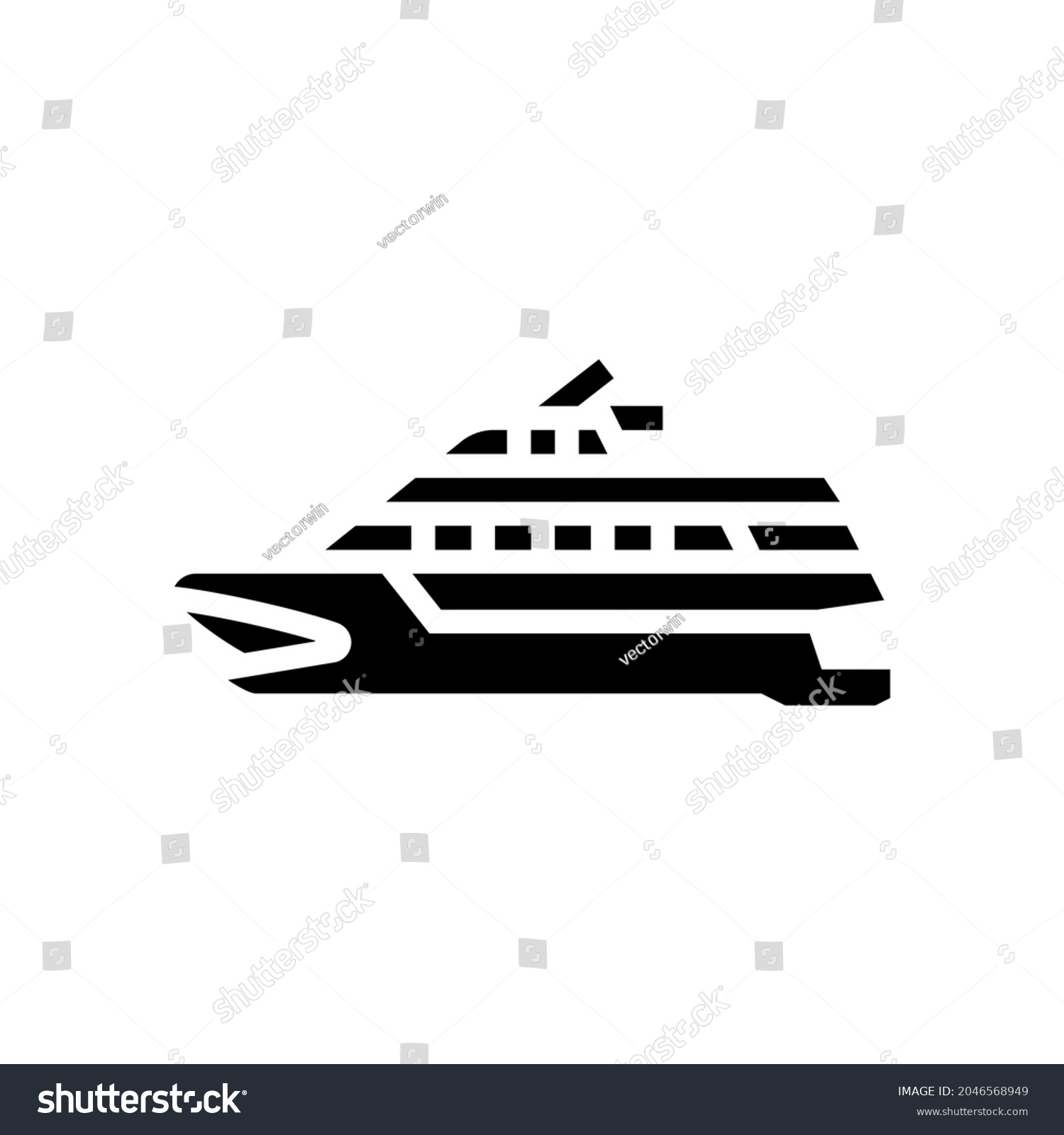 SVG of catamaran boat glyph icon vector. catamaran boat sign. isolated contour symbol black illustration svg