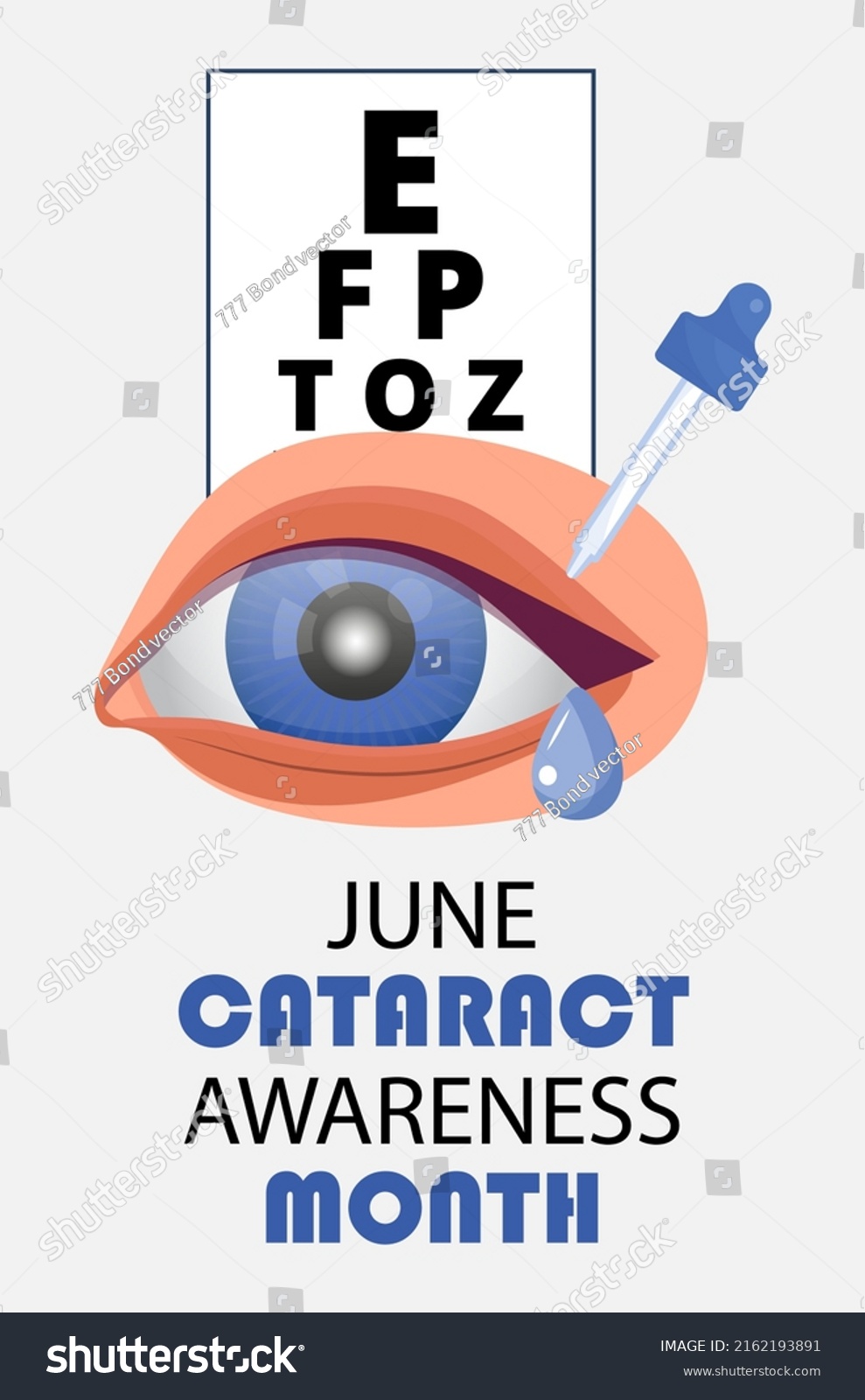 Cataract Awareness Month Celebrated June Glaucoma Stock Vector Royalty Free 2162193891 