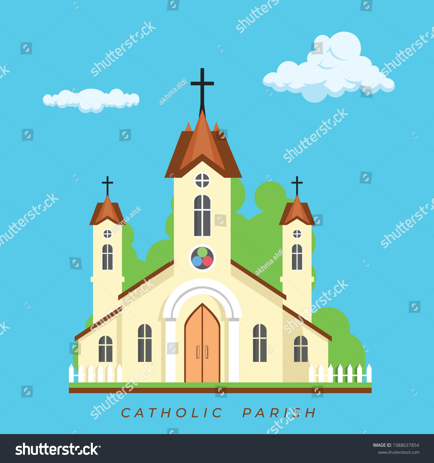 Catholic Parish Vector Free Download Stock Vector (Royalty Free ...