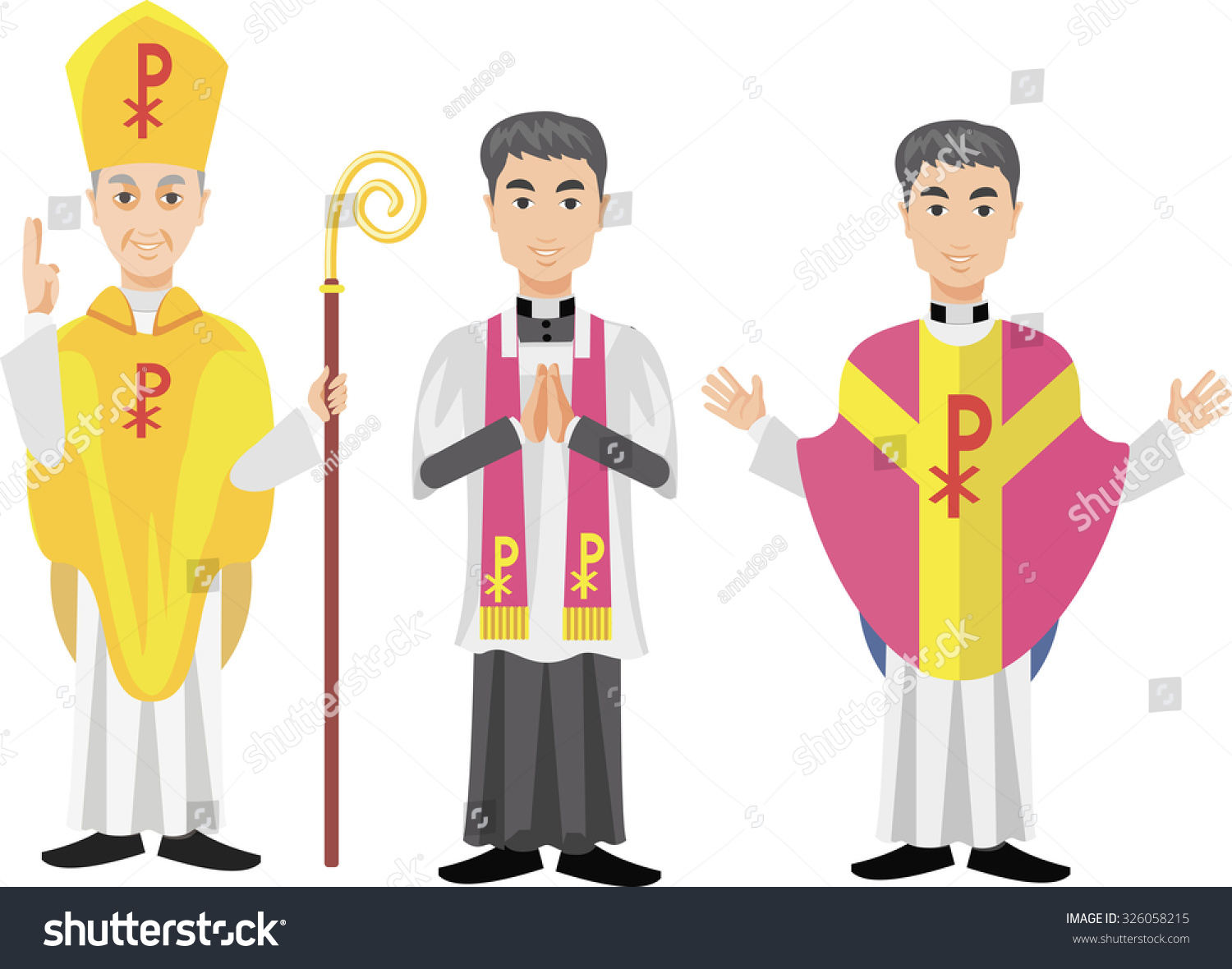 Catholic Priest Stock Vector Illustration 326058215 : Shutterstock