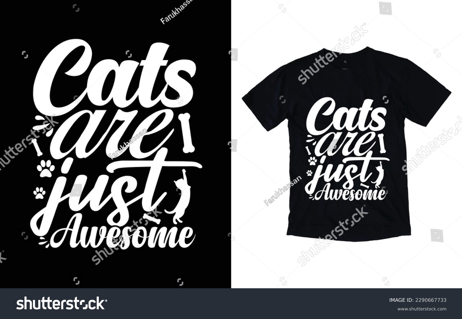 SVG of Cats are just awesome typography t-shirt design, Cat t-shirt design, Pet t-shirt design svg
