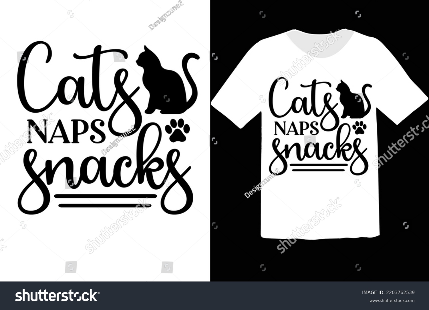 SVG of Cats Naps Snacks svg design svg