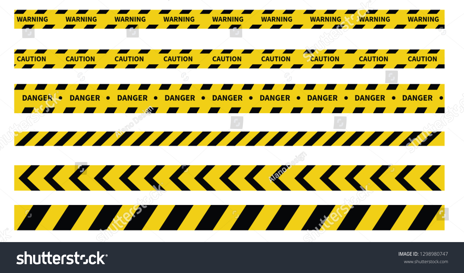 SVG of Caution and danger tapes. Warning tape. Black and yellow line striped. Vector illustration svg