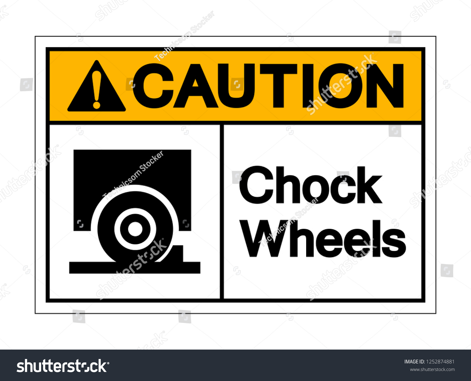 SVG of Caution Chock Wheels Symbol Sign ,Vector Illustration, Isolate On White Background Label .EPS10 svg