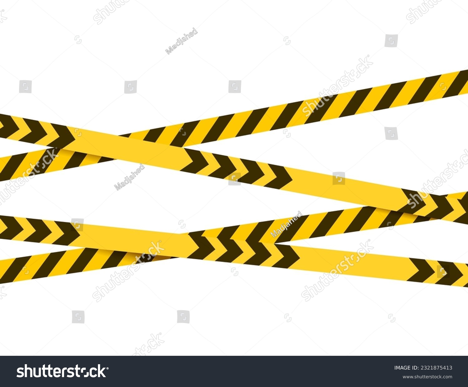 SVG of Caution lines. Vector yellow danger tapes isolated on white background svg
