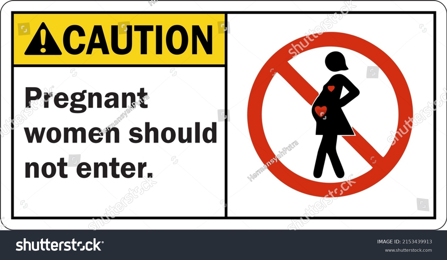 Caution Sign Pregnant Women Should Not Stock Vector Royalty Free 2153439913 Shutterstock