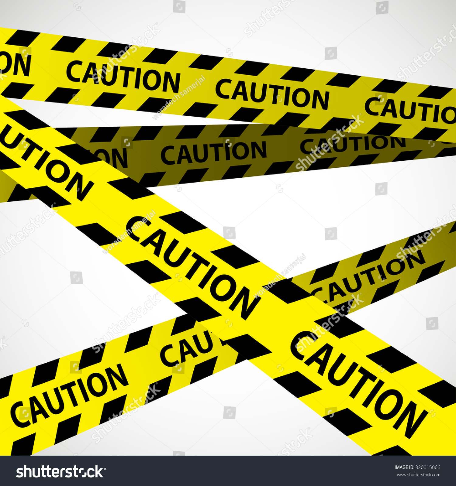 Caution Tape Design On White Background, Caution Stripes Stock Vector ...