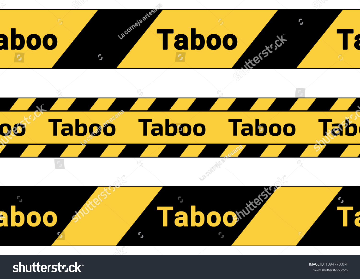 SVG of Caution tape, ribbons with the word taboo. Vector illustration of danger taboo tapes svg