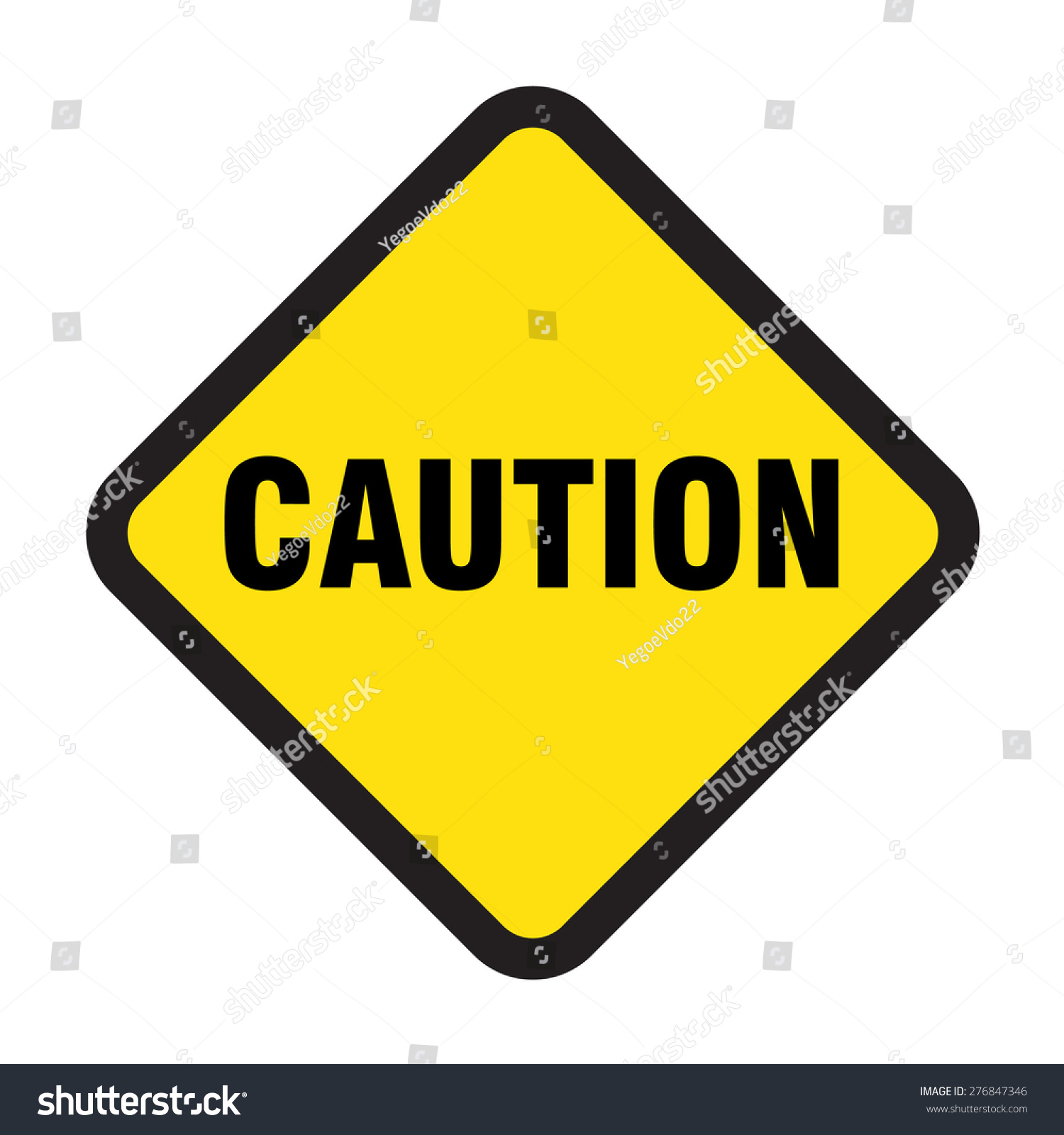 Caution Vector Sign - 276847346 : Shutterstock