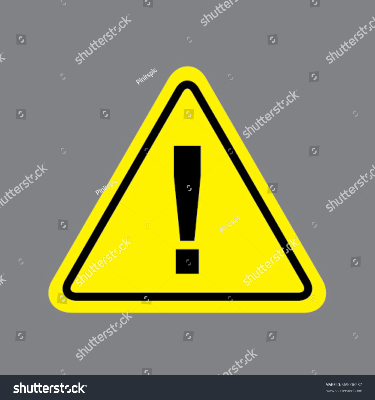 Caution Vector Sign Icon Stock Vector (Royalty Free) 569006287