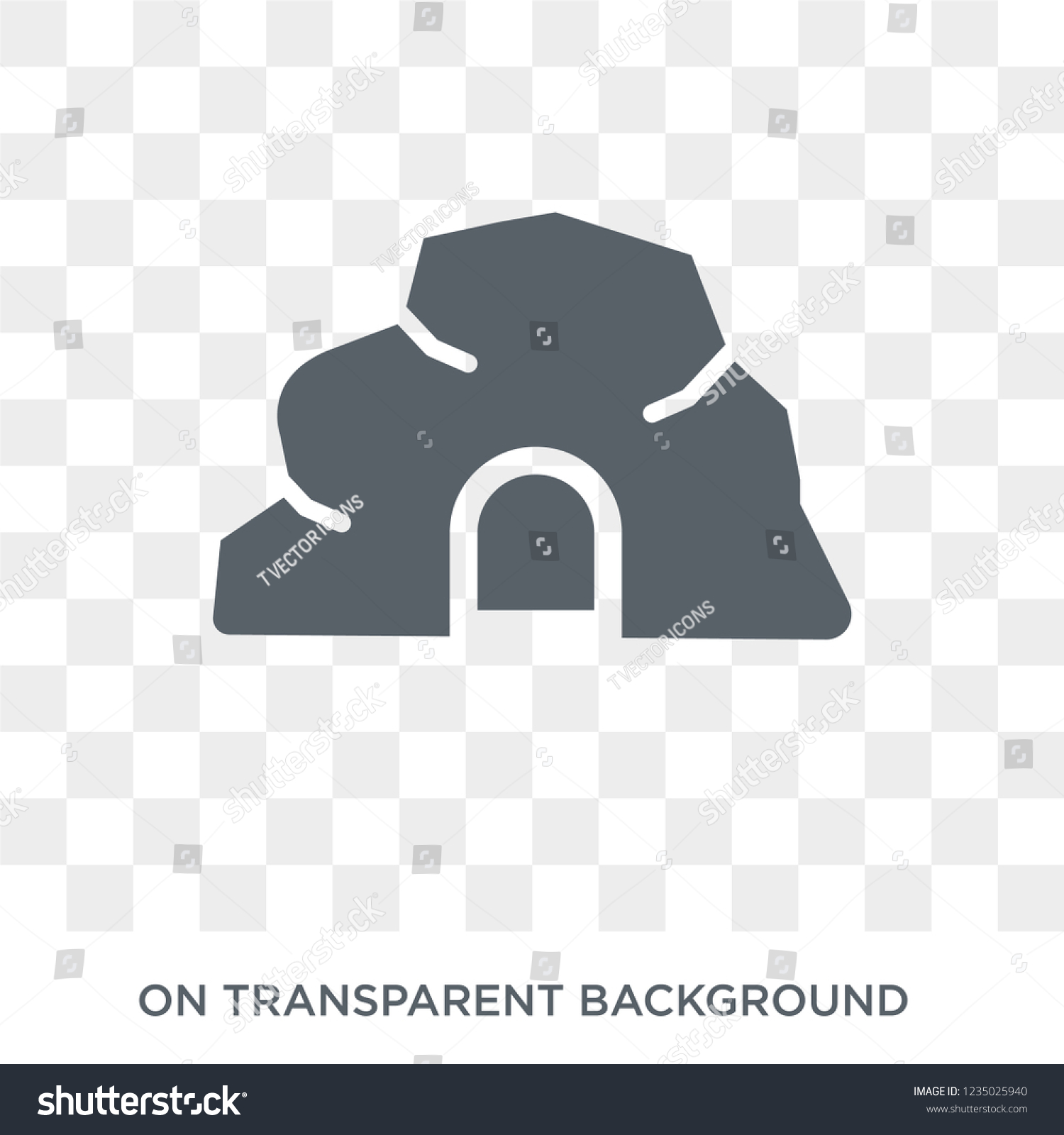Cave Icon Trendy Flat Vector Cave Stock Vector Royalty Free 1235025940