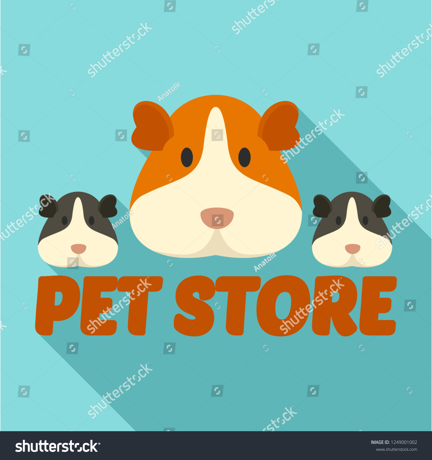 SVG of Cavy pet store logo. Flat illustration of cavy pet store vector logo for web design svg